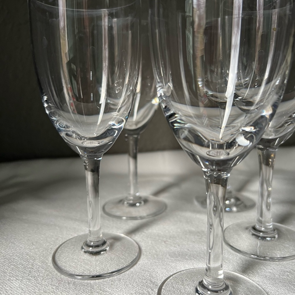 Vintage Crystal Wine Glasses set of 5 heavy - Picture 9 of 9